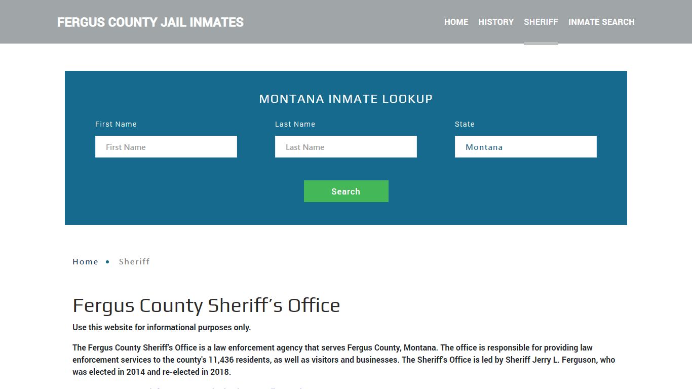 Fergus County Sheriff, MT Arrest Warrant Lookup